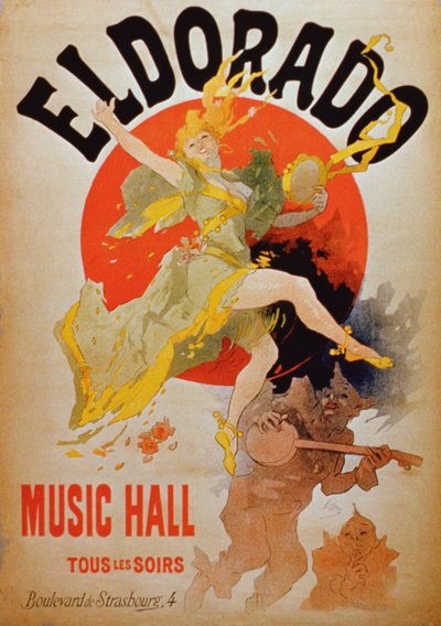 Advertisement for Eldorado Music Hall by French School